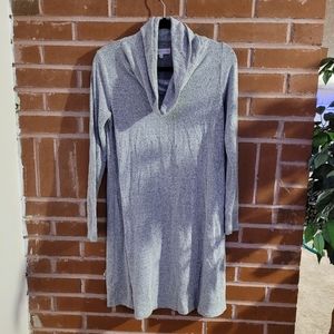 Lou & Grey by Loft Grey Cowl Neck Sweater Dress Size Small